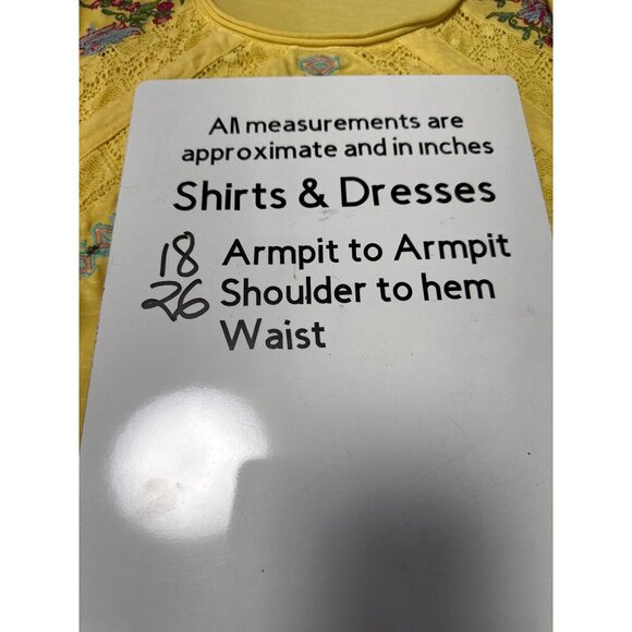 Sundance Splendor In Bloom Yellow Floral Embroidered Lace Top Boho Womens Size X - Picture 8 of 8